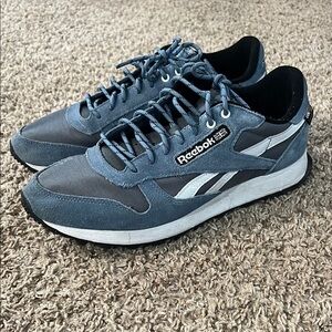 Reebok Classic CorDura Fabric Men's Blue Gray White Sneakers Size 10.5
